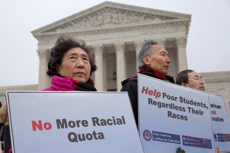 Supreme Court justices argued in a dissent Thursday that the court should not have approved the University of Texas' use of race as a factor in its admissions process.(AP Photo/Jacquelyn Martin)