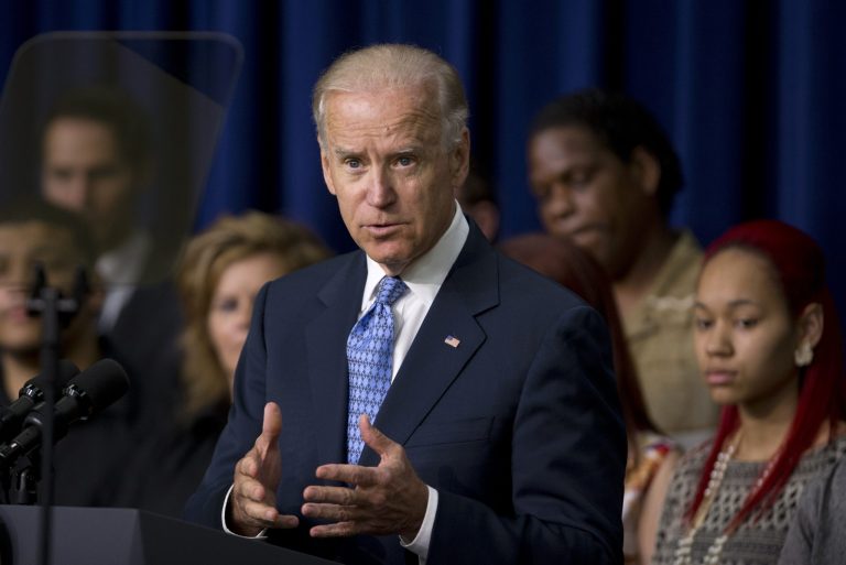Vice President Biden talks about the Supreme Court's ruling on the Voting Rights Act on Tuesday.   (AP Photo/Manuel Balce Ceneta)