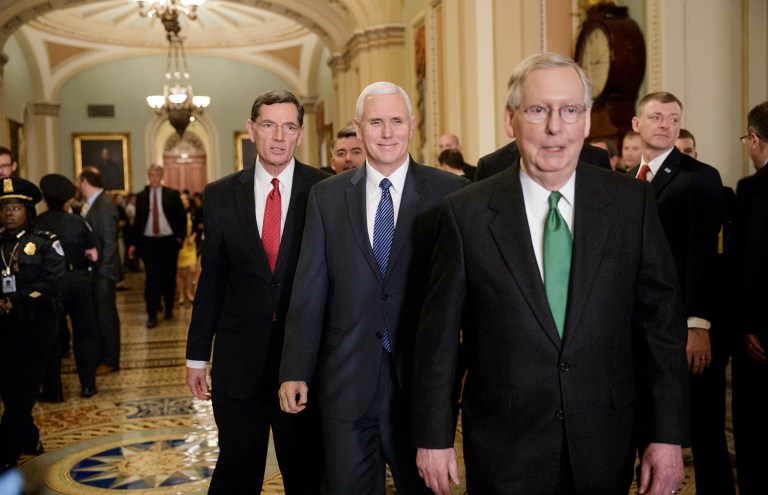 House leaders claim Senate rules require a 60-vote supermajority to repeal the health insurance regulations, which Republicans do not have. So they crafted a bill they say can pass the Senate with a simple, 51-vote majority. (AP Photo/J. Scott Applewhite)