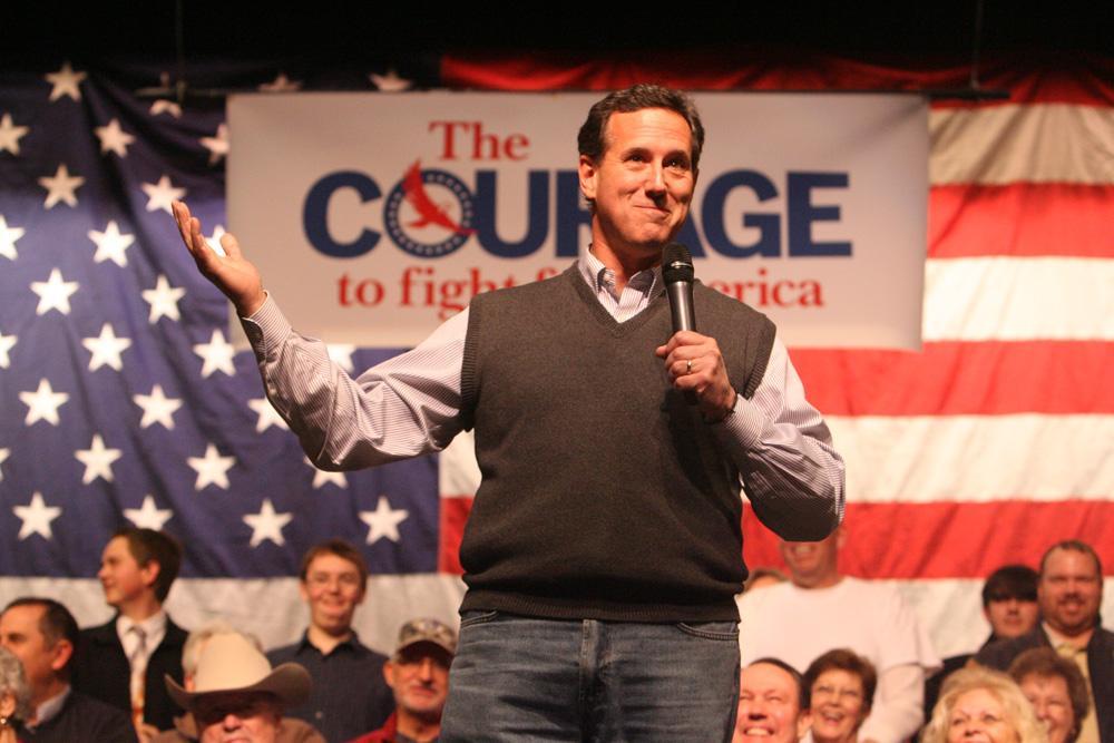 Santorum benefits if election becomes culture war