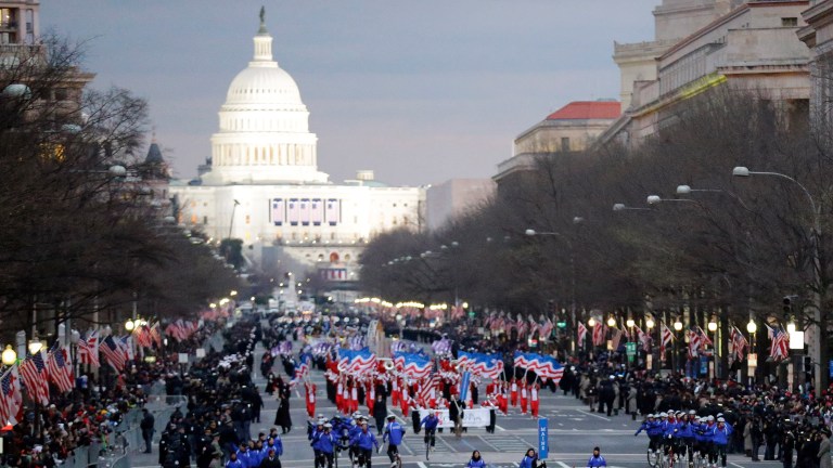At least one local band has marched in each of the last five inaugural parades. (AP Photo/Alex Brandon)