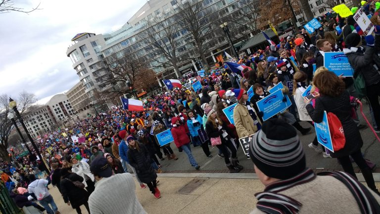 Many people came from thousands of miles away to march. (Mairead McArdle/Washington Examiner)