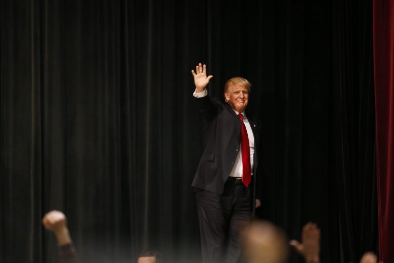 Trump presumably sees this debut of his more refined self as a way of regaining lost ground. (AP Photo/Jim Mone)