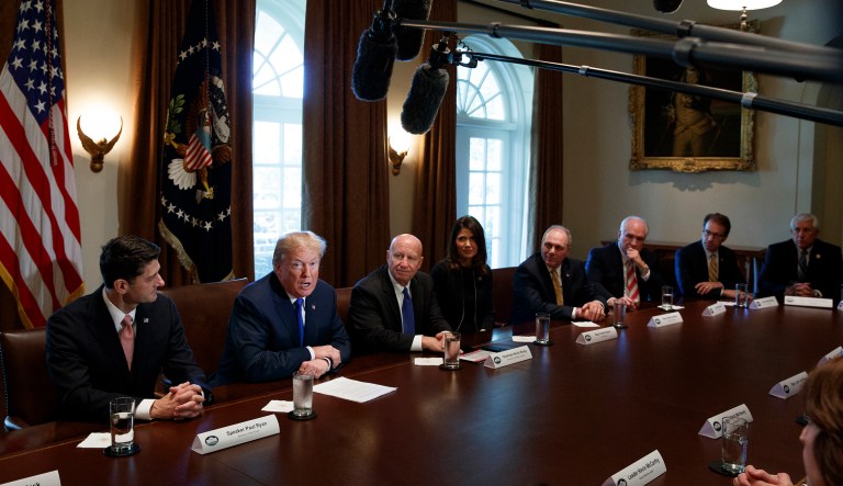 The legislation introduced Thursday would eliminate a tax break for research on rare disease treatments and kill a deduction on out-of-pocket medical expenses. (AP Photo/Evan Vucci)