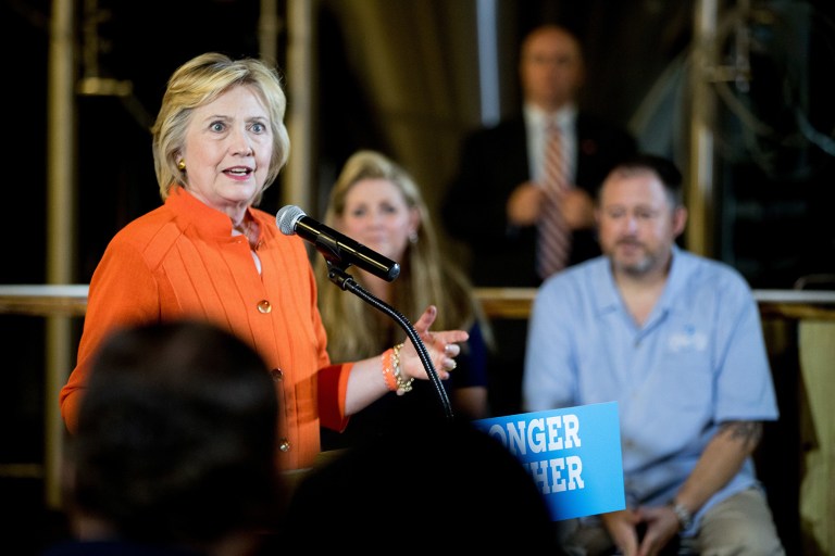 A senior strategist at the RNC slammed Hillary Clinton's economic agenda on Tuesday. (AP Photo/Andrew Harnik)