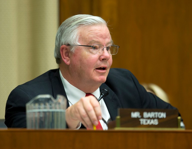Rep. Joe Barton, R-Texas, said the Medicaid expansion should end after this year, instead of in 2020. (AP Photo/Evan Vucci)