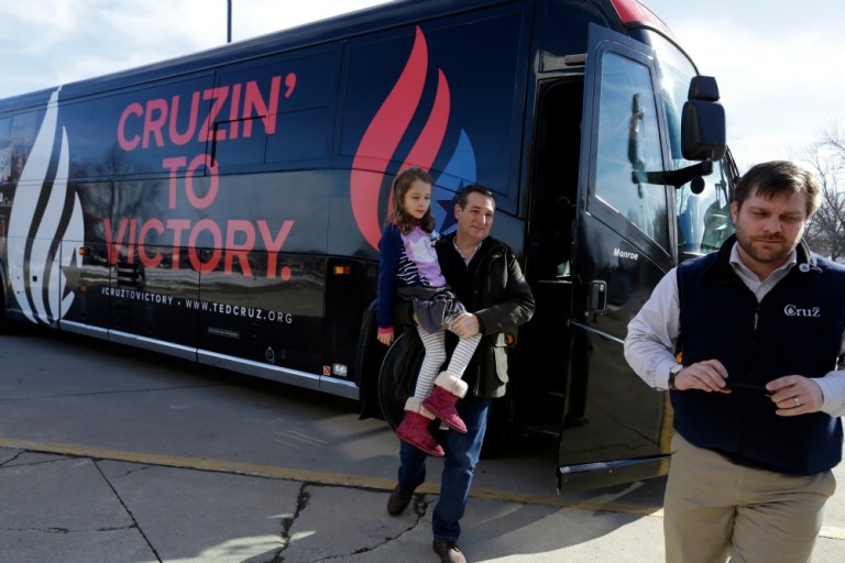 Importantly, Ted Cruz's victory pops the balloon of seeming invincibility that Donald Trump had coming into the first nomination event. (AP Photo)