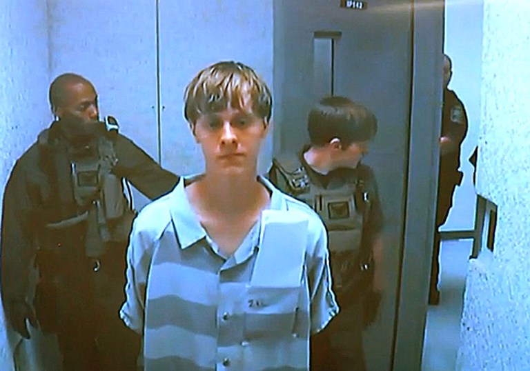 Dylann Roof appears via video before a judge in North Charleston, S.C, on Friday, June 19, 2015. The 21-year-old man accused of killing nine people inside a black church in Charleston made his first court appearance Friday, with the relatives of all the victims making tearful statements. (Centralized Bond Hearing Court, of Charleston, S.C. via AP, Pool)