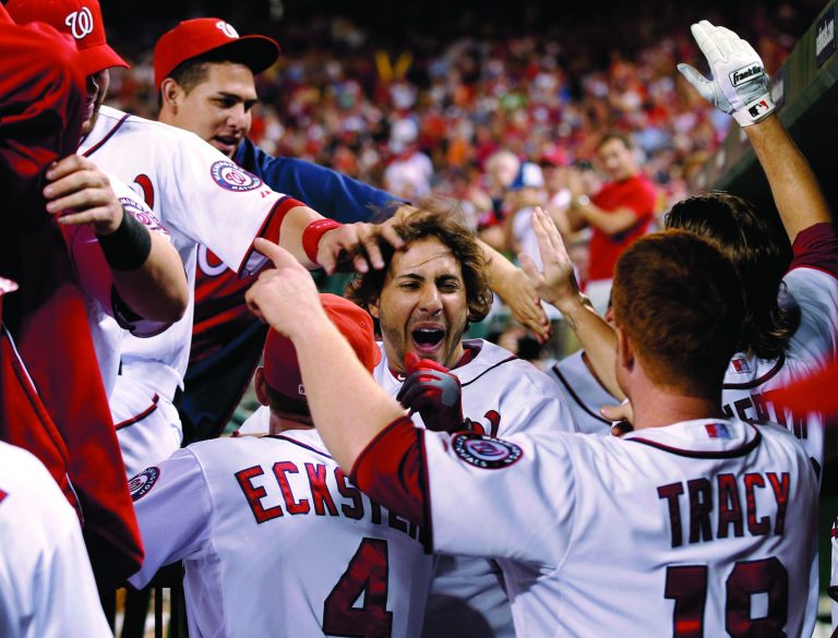 Alex Brandon/AP
Michael Morse hit a grand slam in the fourth inning as the Nationals beat the Mets on Friday night.