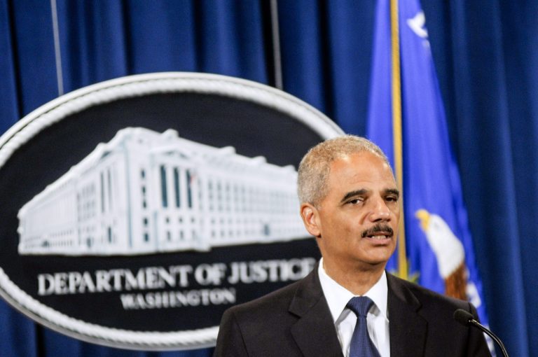 U.S. Attorney General Eric Holder speaks during a press conference at the Department of Justice on September 30, 2013 in Washington, DC. (Photo by Kris Connor/Getty images)