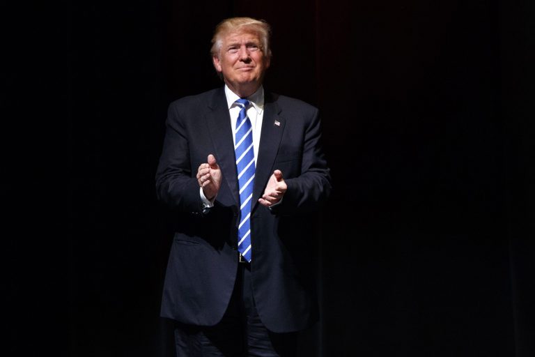 'There's something about him I do like. I'm embarrassed to admit it,' Trump says. (AP Photo/Evan Vucci)