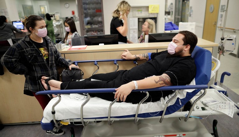 Data from the CDC on Friday found that hospitalizations due to the flu spiked this week. The CDC reported that there were 22.7 hospitalizations per 100,000 people in the U.S. due to flu. (AP Photo/Gregory Bull)