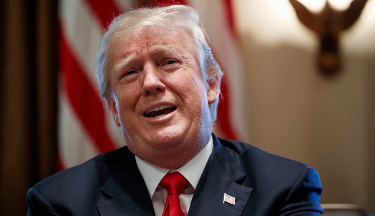 President Trump on Thursday took aim at a bill the House was hoping to pass Thursday that would reauthorize Section 702 of the Foreign Intelligence Surveillance Act. Trump's tweet has the potential to put the bill even more at risk than it already was. (AP Photo/Evan Vucci)
