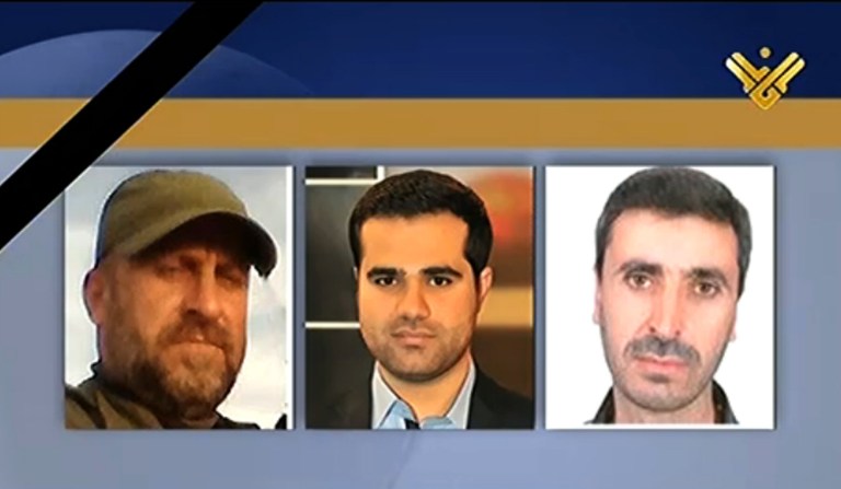 This photo released by Hezbollah-owned Al-Manar TV Facebook page, shows a combo picture of three Al-Manar TV journalists, cameraman Mohammed Mantash, left, reporter Hamza al-Haj Hassan, center, and technician Halim Allaw, right, who were killed while covering the battle between the Syrian government forces and rebels, in the Syrian town of Maaloula, Syria, Monday, April 14, 2014. Three journalists working with Hezbollah-owned Al-Manar TV were killed Monday after the car they were traveling in came under a hail of bullets in the Syrian town of Maaloula, the station said. The Lebanese militant Hezbollah is a staunch ally of Syrian President Bashar Assad's regime. Fighters from the group have traveled to Syria and have been instrumental in helping Syrian troops secure key areas near the Lebanese border. (AP Photo/Al-Manar TV)