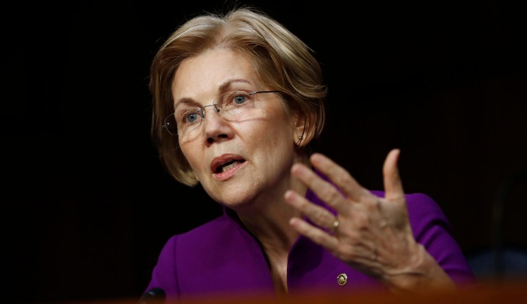 Sen. Elizabeth Warren, D-Mass., said President Trump was trying to 