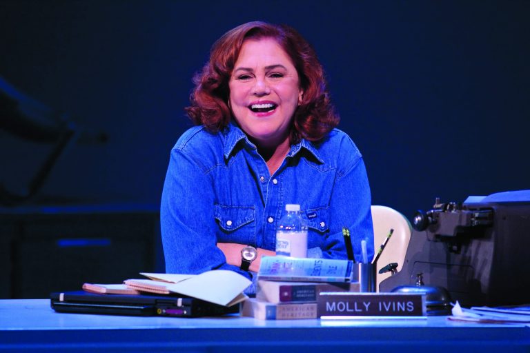 Kathleen Turner in Philadelphia Theatre Company's production of Red Hot Patriot: The Kick-Ass Wit of Molly Ivins. Photo by Mark Garvin