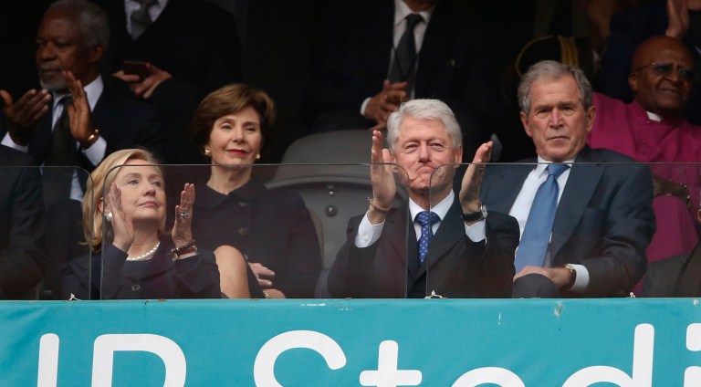 The dynasties at the top of the two major parties for the past quarter-century are under attack from within as never before. (AP Photo/Matt Dunham)