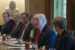 Trump, Republican senators try to revive stalled agenda amid distractions