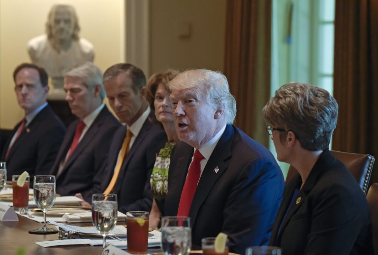 The president, speaking of the attempt to repeal former President Barack Obama's healthcare bill, said the 
