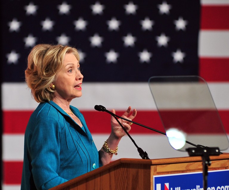 HillaryÂ Clinton called out Republican presidential candidates Jeb Bush, Scott Walker and Rick Perry for cutting healthcare spending while serving as governors of their respective states. (AP Photo)Â 