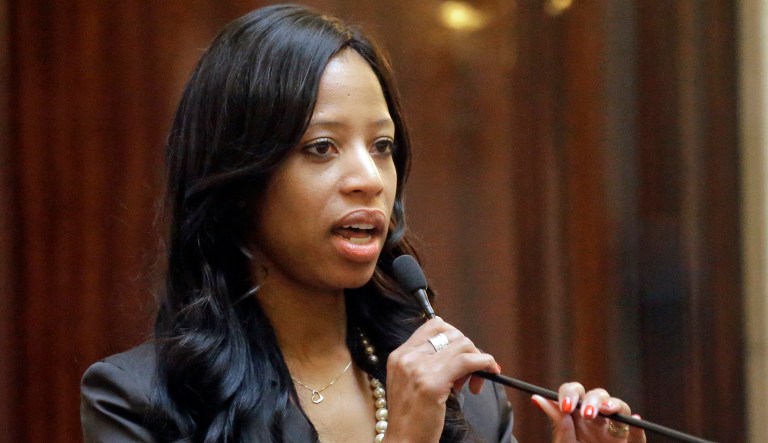 Rep. Mia Love, R-Utah, met with President Trump met for 30 minutes and discussed many topics surrounding immigration reform. (AP Photo/Rick Bowmer)