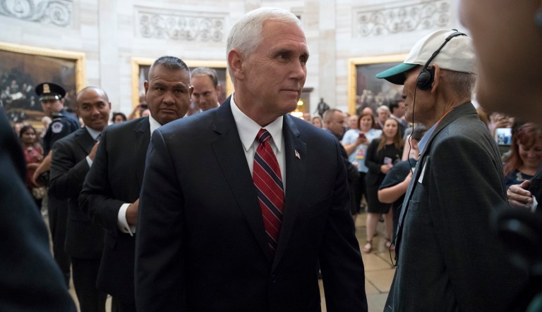 With the help of Vice President Mike Pence, Tuesday's Senate vote will put an end to an unusual regulator-versus-regulator fight between the bureau's director, Richard Cordray, and Trump-appointed officials. (AP Photo/J. Scott Applewhite)