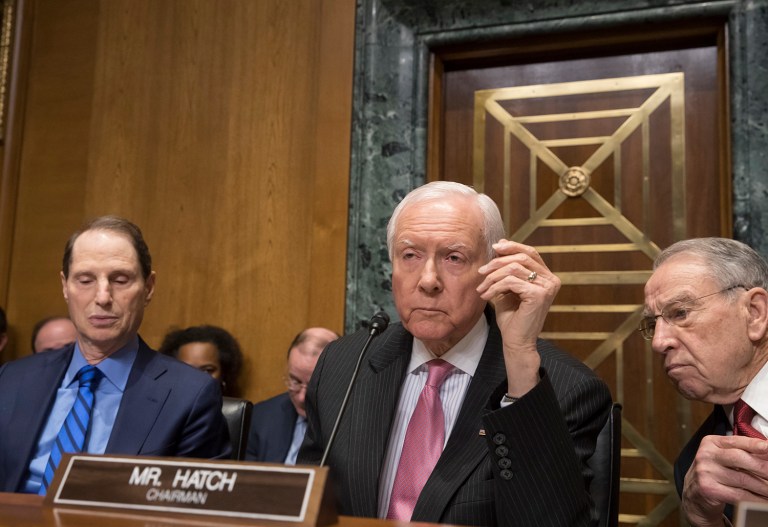 Hatch declined to state a position on the border adjustment, saying he would need to see the House legislation and understand its effects. (AP Photo/J. Scott Applewhite)