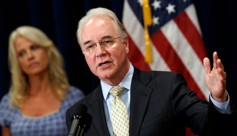 Speaking about GOP efforts to repeal and replace Obamacare, the health and human services secretary said, 