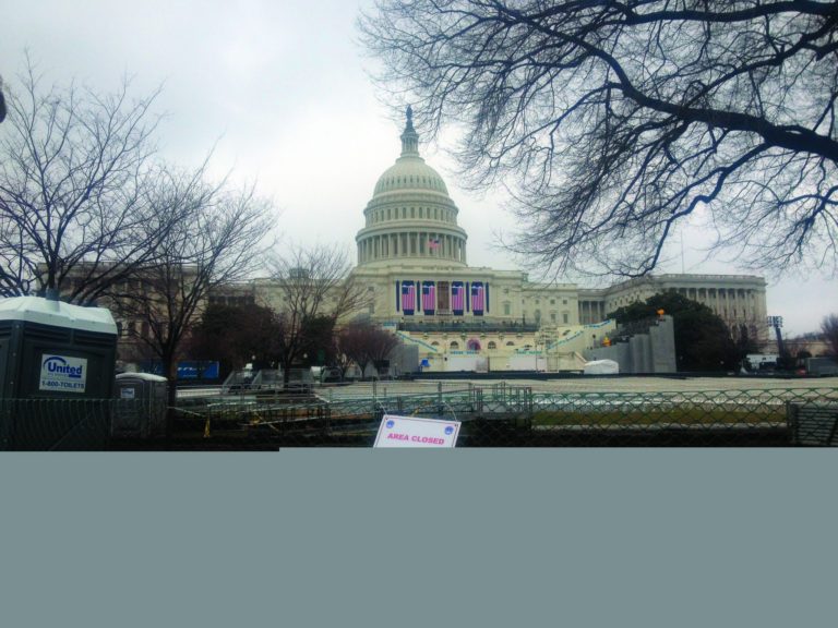 Capitol being readied for Monday's ceremonial Inauguration.