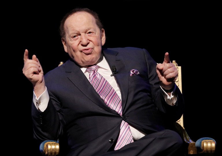 Sheldon Adelson and his wife donated about $21 million to Trump during the campaign. (AP Photo/Kin Cheung)