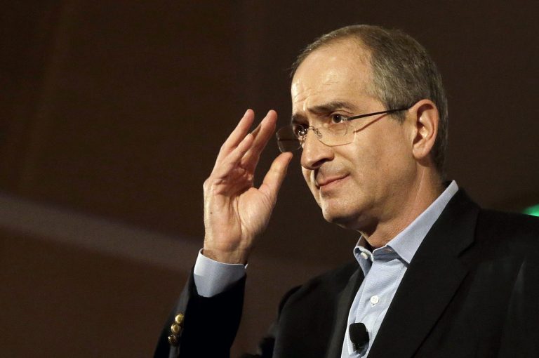Comcast Corporation chairman & CEO Brian Roberts speaks at a Comcast presentation at the Contemporary Jewish Museum in San Francisco, Wednesday, Nov. 12, 2014. (AP Photo/Jeff Chiu)