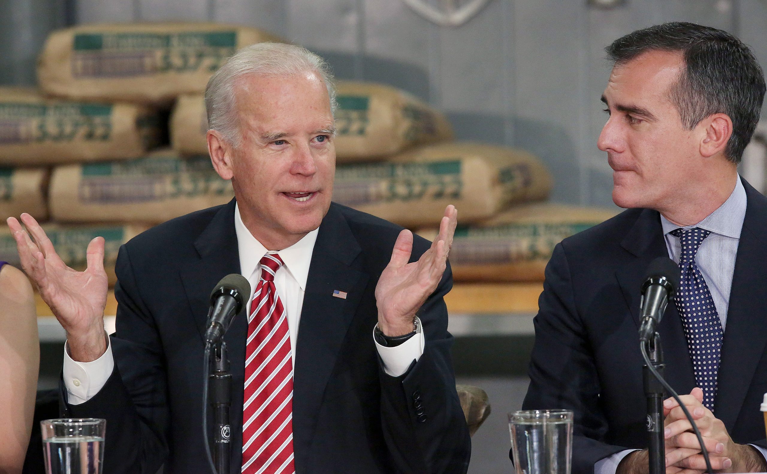 Joe Biden pushes minimum wage in Los Angeles