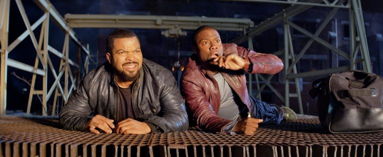 This image released by Universal Pictures shows Ice Cube, left, and Kevin Hart in a scene from the film, 