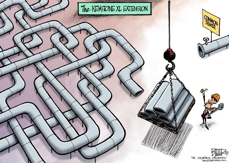 Editorial cartoon: Keystone maze