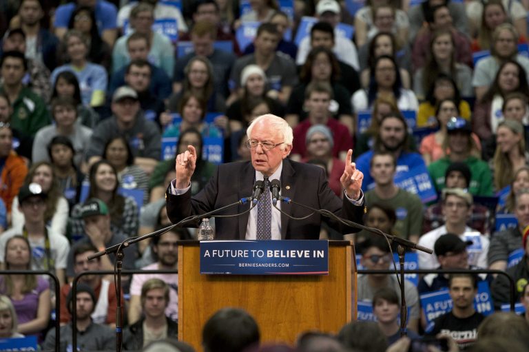 The Bernie Sanders campaign hopes to raise $40 million by the end of the month. (AP Photo/Jacquelyn Martin)