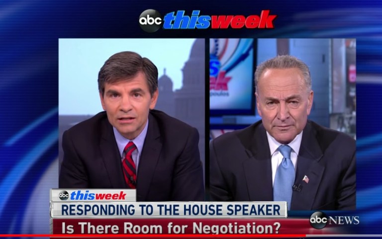 Sen. Chuck Schumer during the 2013 government shutdown fight suggested Democrats could do the same thing over immigration.