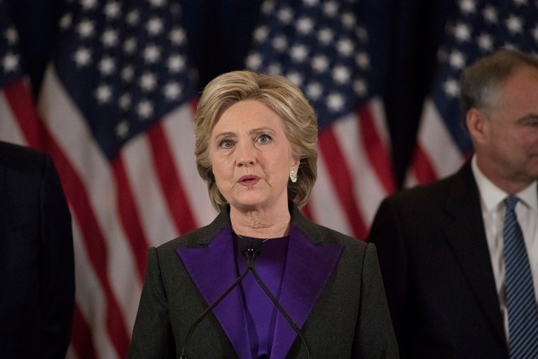 The president-elect's campaign manager indicated that Trump will not try to prosecute Hillary Clinton once he takes office in January. (AP Photo/Matt Rourke)