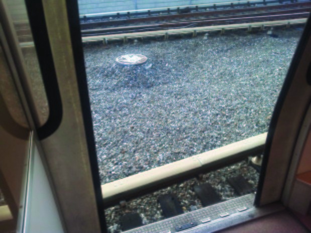 A Metro train operator opened the doors to a Green Line train before the train reached the platform on Thursday, July 26. (Courtesy of Aaron Horenstein)