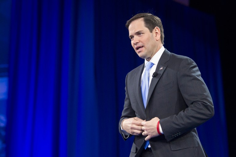 Marco Rubio's team was quick to call the CNN story a fabrication. (AP Photo/Cliff Owen)