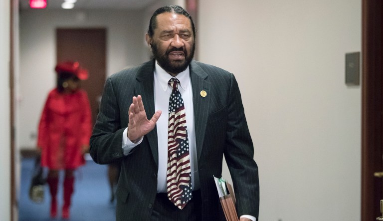 In a statement, Rep. Al Green, D-Texas, likened his boycott of President Trump's State of the Union address to the civil rights, women's suffrage, and the LGBTQ movements in addition to the Boston Tea Party. (AP Photo/J. Scott Applewhite)