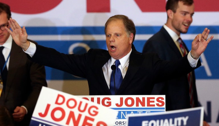 A report published Thursday evening undermined the DNC's claim it spent almost $1 million boosting Doug Jones in the Alabama Senate race. (AP Photo/John Bazemore)
