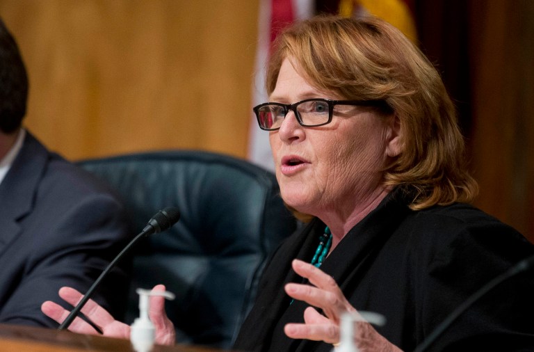 Sen. Heidi Heitkamp received a boost from a top conservative group. (AP Photo/Manuel Balce Ceneta, File)
