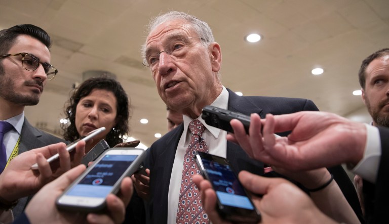 On Wednesday, Sen. Chuck Grassley's staff told the founders of Fusion GPS that they should testify in public if they want to tell the world what they told him in a closed hearing over the Trump dossier. (AP Photo/J. Scott Applewhite)