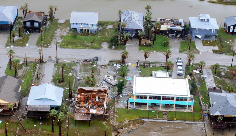 CNN on Tuesday was forced to cut short an interview with a victim of Hurricane Harvey after she ripped the reporter for interviewing her just after she was recently rescued from devastating flooding. (Gabe Hernandez/Corpus Christi Caller-Times via AP)