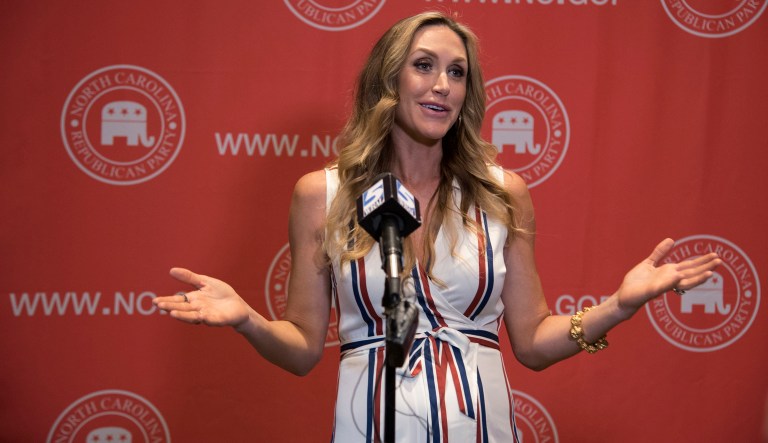 Lara Trump, Eric Trump's wife, shrugged off criticism about President Trump's 