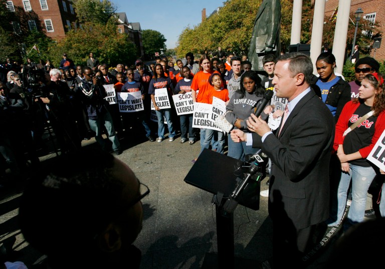 Maryland Gov. Martin O'Malley speaks to college students. (Examiner file photo)