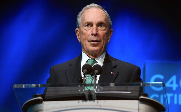 The Republican presidential candidate panned New York City's former mayor as "little Michael Bloomberg" on Friday. (AP Photo/Thibault Camus, File)