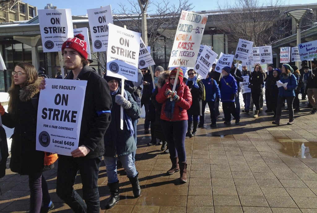 U of Illinois at Chicago faculty start 2-day strike