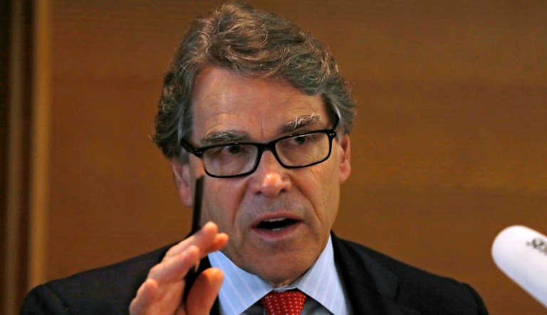 Perry said the U.S. is looking to be the third largest exporter of natural gas in less than three years. (AP Photo/Andy Wong)