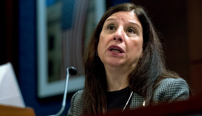 Elaine Duke, who was nominated last January as Homeland Security deputy secretary and was confirmed to that position in March, announced Friday evening she will retire in April from her role. ( AP Photo/Jose Luis Magana)